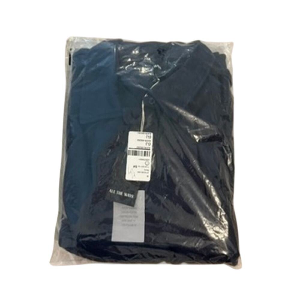 ALL THE WAYS Rana Polo Top in Navy, Size L - Picture 6 of 6